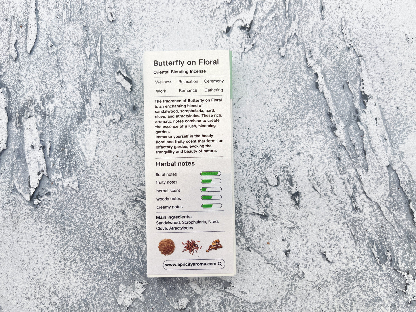 Butterfly on Floral Incense Sticks