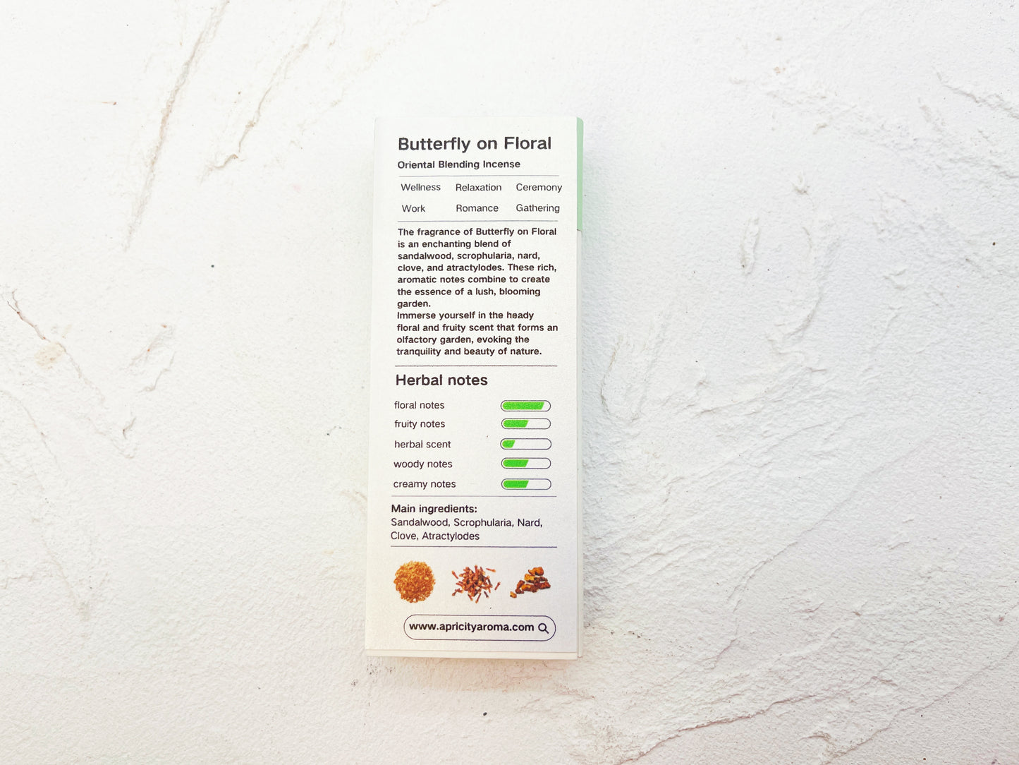 Butterfly on Floral Incense Sticks