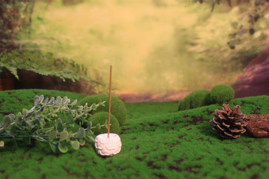 Mini plaster incense holder