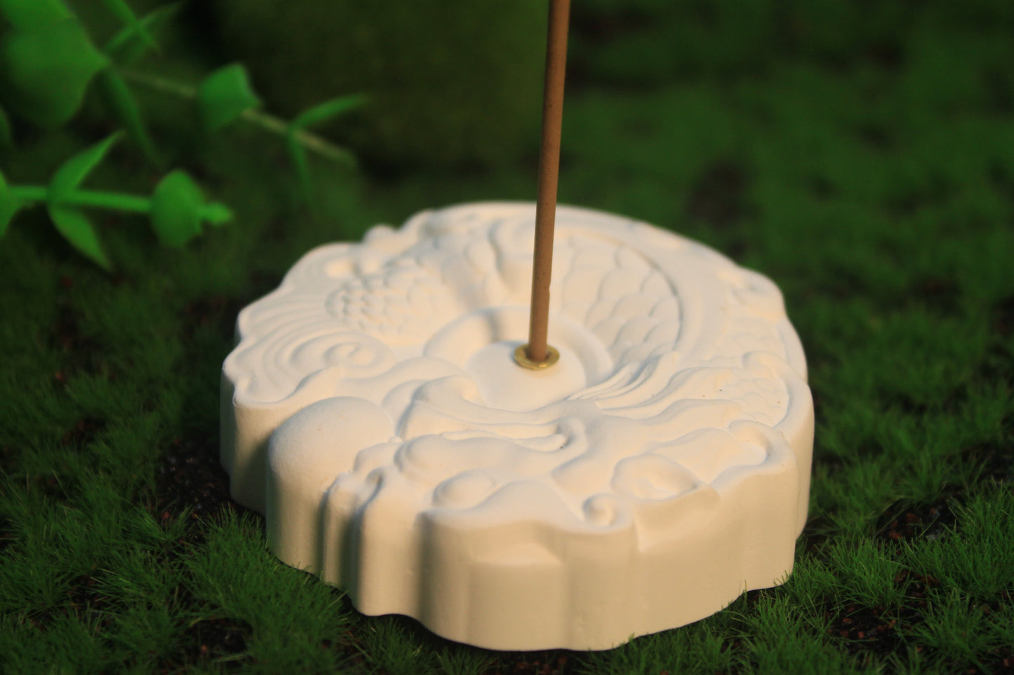Plaster incense holder