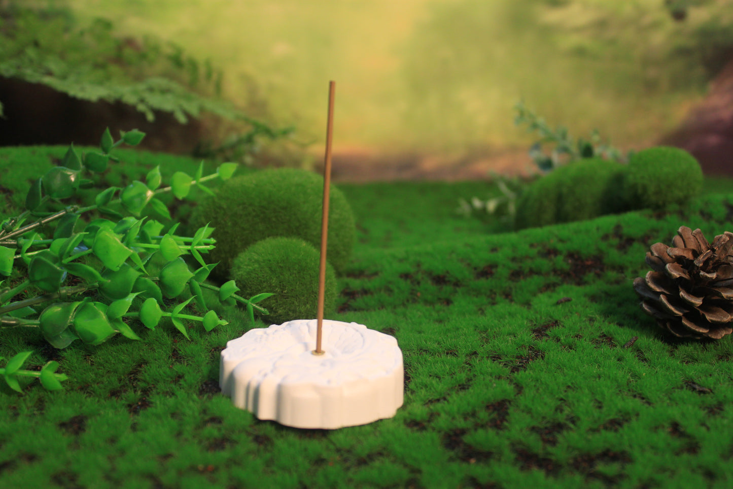 Plaster incense holder