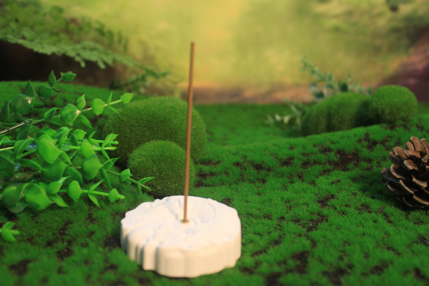 Plaster incense holder