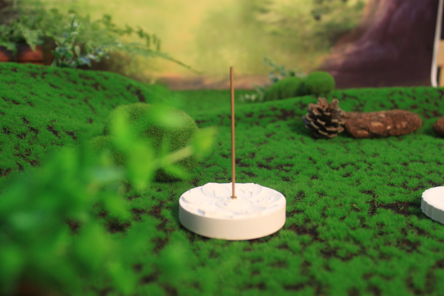 Plaster incense holder