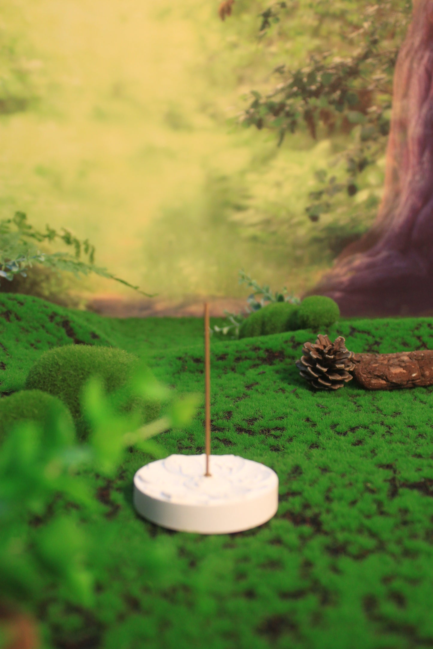 Plaster incense holder