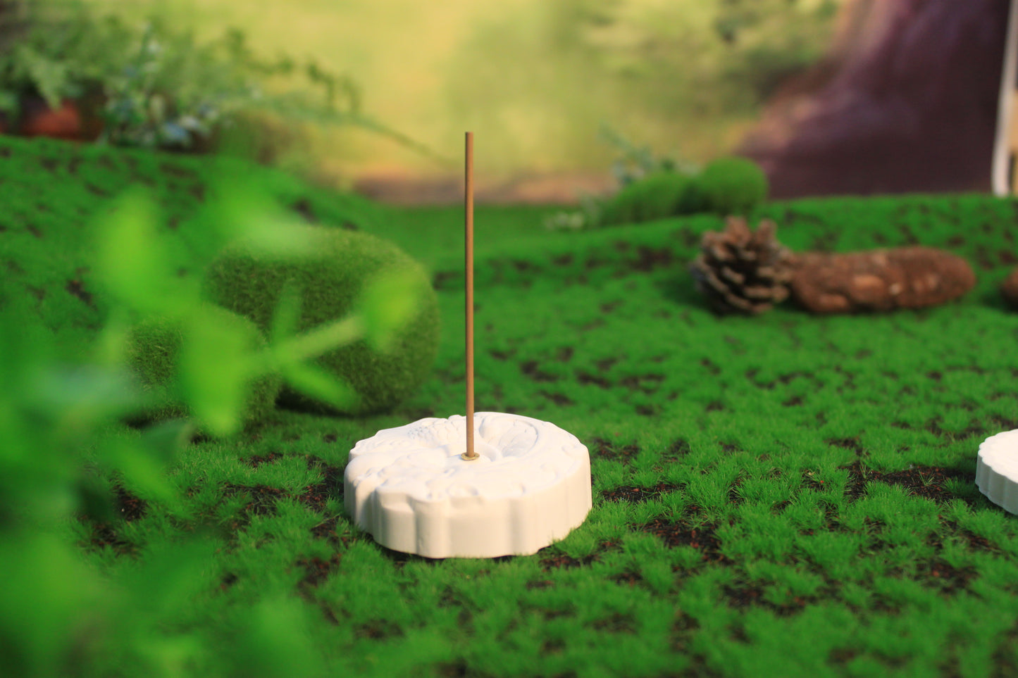 Plaster incense holder