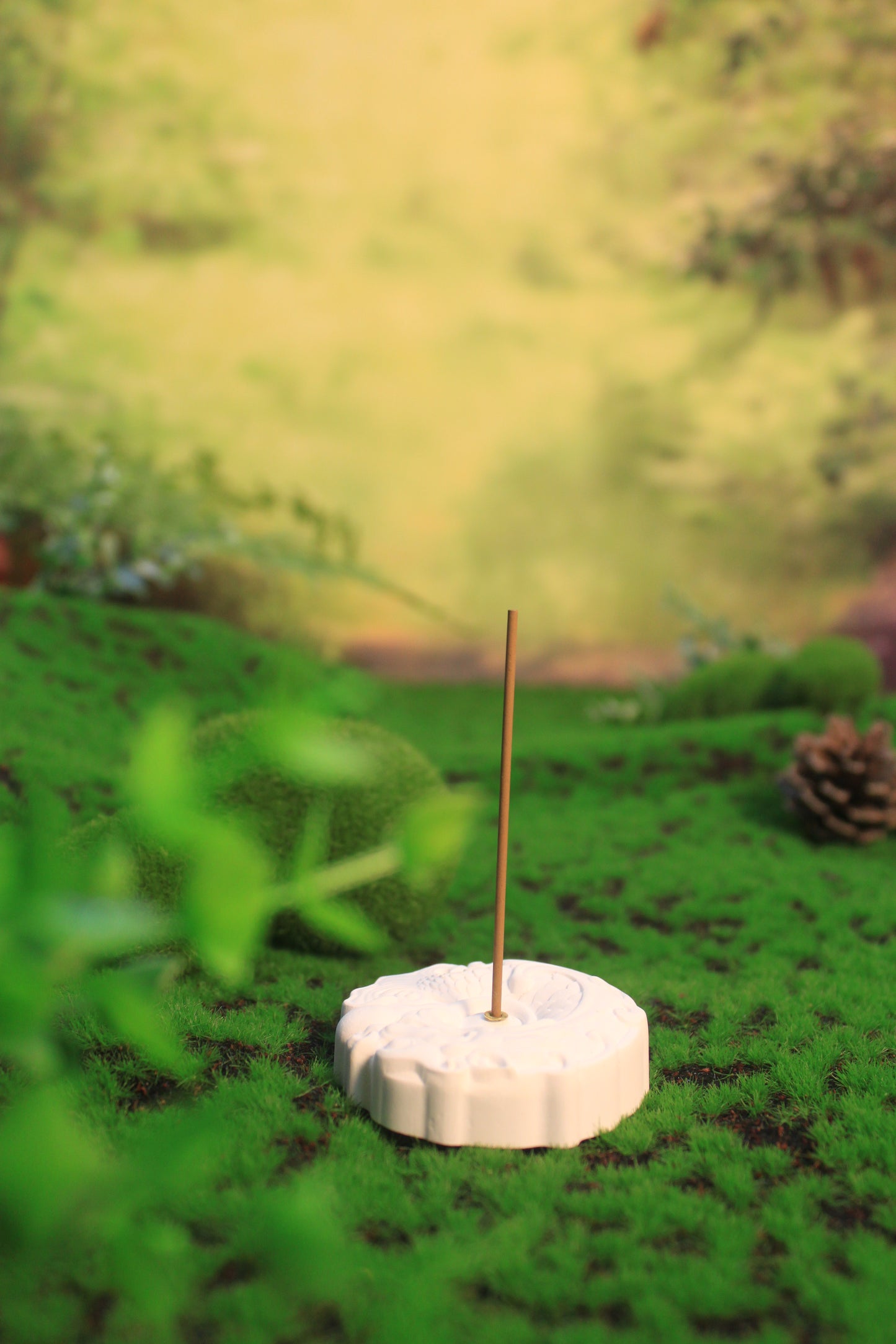 Plaster incense holder
